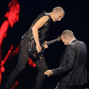 Massimo Varini Biagio Antonacci in ear monitor Lake Sound auricolari